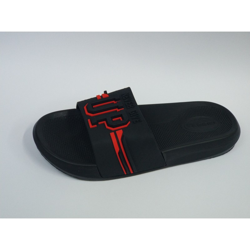 Gezer suya dayanıklı garson erkek terlik siyah kırmızı