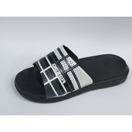 Gezer suya dayanıklı erkek terlik siyah beyaz