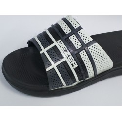 Gezer suya dayanıklı erkek terlik siyah beyaz