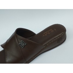 Hemy Ortopedik çapraz toka detaylı kadın terlik kahve