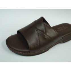 Hemy Ortopedik kalın bantlı kadın terlik kahverengi