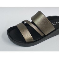 Voga Ortopedik üç bantlı kadın terlik antrasit