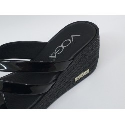 Voga Ortopedik dolgu topuk rugan kadın terlik siyah