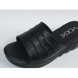 Voga Ortopedik dolgu topuk tek bantlı kadın terlik siyah