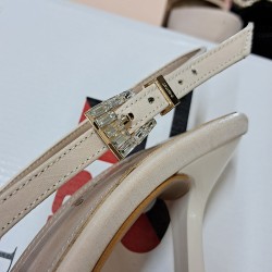 Paris arkası açık kadın topuklu ayakkabı krem