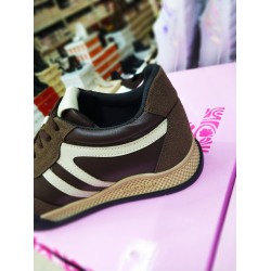 Paris Ortopedik Bağcıklı kadın spor ayakkabı kahverengi