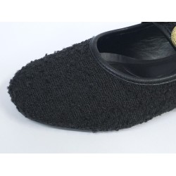 Elvan düğme kemer detaylı kadın babet ayakkabı siyah