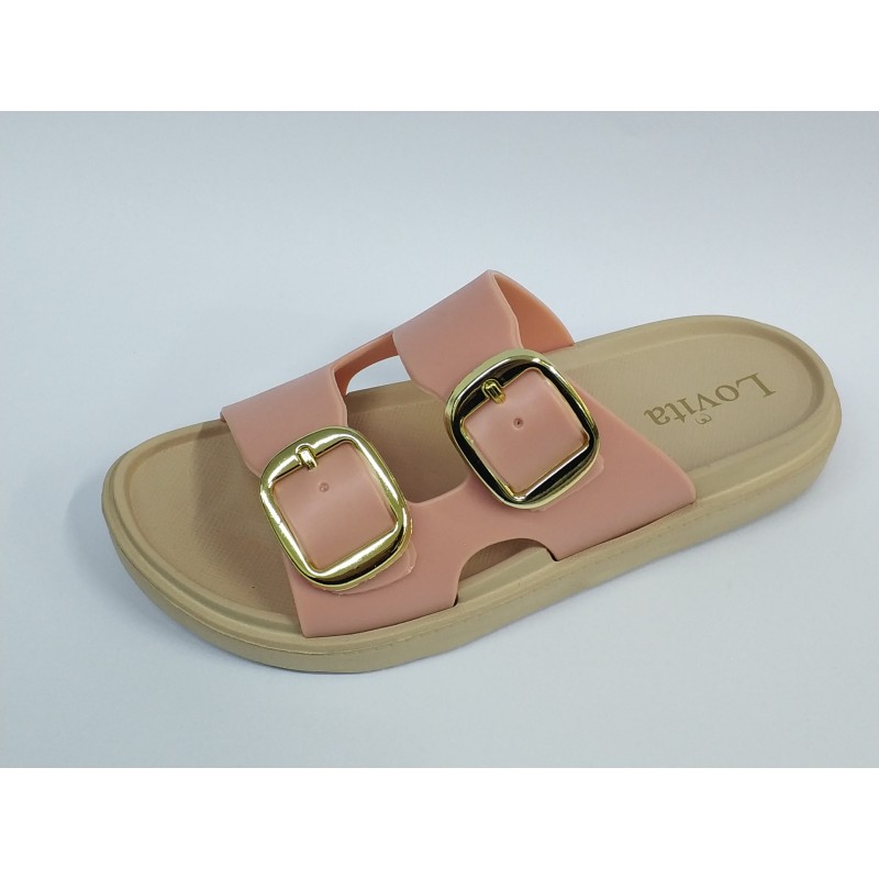 Lovita tokalı plastik kadın terlik pembe