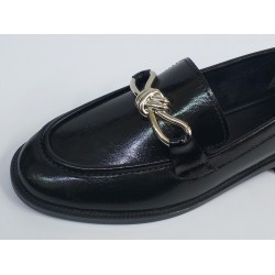 Shoes gümüş toka detaylı kadın mevsimlik ayakkabı siyah