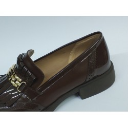 Paris Ortopedik gold toka detaylı kadın mevsimlik ayakkabı kahverengi