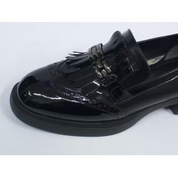 Paris Ortopedik gümüş toka detaylı kadın mevsimlik ayakkabı siyah