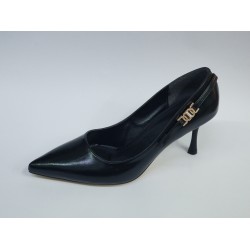 Nehir Ortopedik taş detaylı stiletto kadın ayakkabı siyah