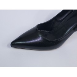 Nehir Ortopedik taş detaylı stiletto kadın ayakkabı siyah