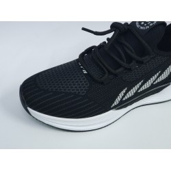 Wıpper  Ortopedik file detaylı erkek spor ayakkabı siyah