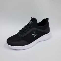 Lutton bağcıksız erkek spor ayakkabı siyah-beyaz