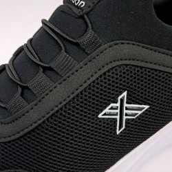 Lutton bağcıksız erkek spor ayakkabı siyah-beyaz