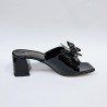 New Collection kelebek detaylı kadın topuklu terlik siyah