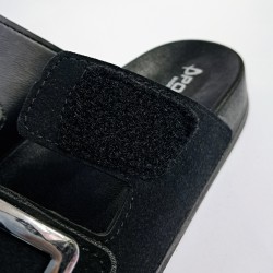 Polen cırtlı kadın terlik siyah