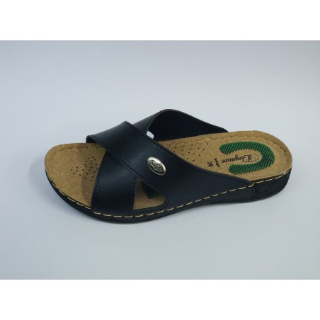 Elegance Ortopedik çapraz kadın terlik siyah