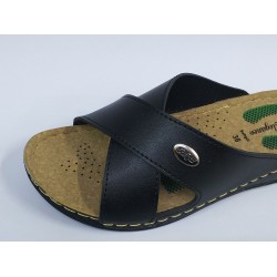 Elegance Ortopedik çapraz kadın terlik siyah