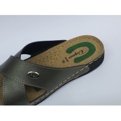 Elegance Ortopedik çapraz kadın terlik antrasit