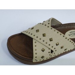 Apella troya çapraz Ortopedik kadın terlik krem