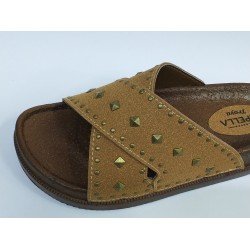 Apella troya çapraz Ortopedik kadın terlik taba