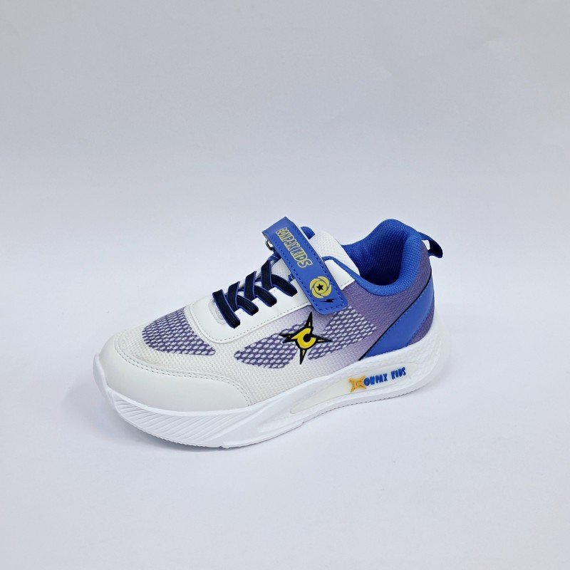 Conpax cırtlı erkek çocuk spor ayakkabı beyaz mavi