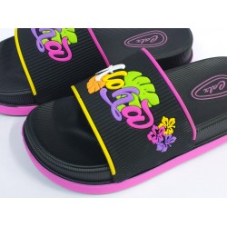 Calx suya dayanıklı kadın terlik siyah