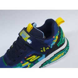 Wısco Ortopedik cırtlı erkek çocuk spor ayakkabı fosforlu lacivert