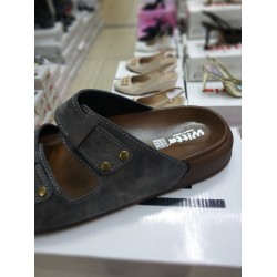 Witta Ortopedik çift bantlı erkek terlik gri