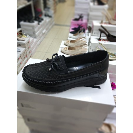 Wanetti Ortopedik hafif dolgu topuk anne ayakkabı siyah