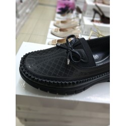 Wanetti Ortopedik hafif dolgu topuk anne ayakkabı siyah