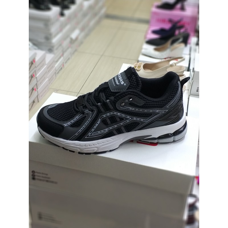 Wıckers Ortopedik file detaylı unisex spor ayakkabı siyah