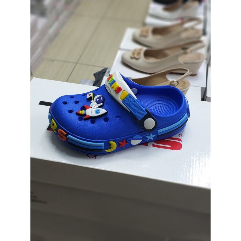 Calx suya dayanıklı burnu kapalı erkek çocuk terlik mavi