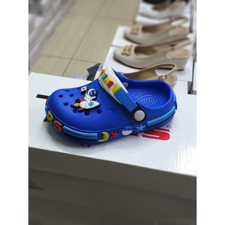 Calx suya dayanıklı burnu kapalı erkek çocuk terlik mavi