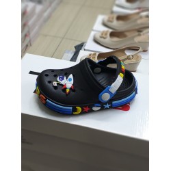 Calx suya dayanıklı burnu kapalı erkek çocuk terlik siyah