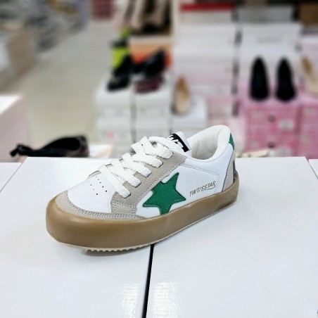 Twittoys bağcıklı erkek çocuk spor ayakkabı beyaz-yeşil