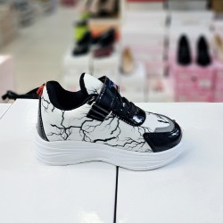 Prokids cırtlı Racing desenli erkek çocuk spor ayakkabı mavi-kırmızı