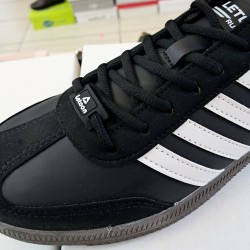 Letoon ortopedik bağcıklı süet detaylı erkek spor ayakkabı siyah-beyaz