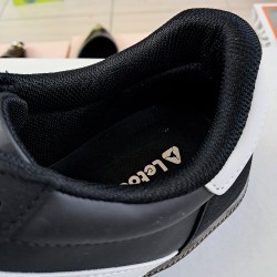 Letoon ortopedik bağcıklı süet detaylı erkek spor ayakkabı siyah-beyaz