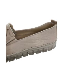 Kınacı hakiki deri ortopedik kadın ayakkabı bej