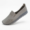Kınacı hakiki deri ortopedik kadın ayakkabı gri