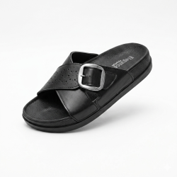 Elegance ortopedik tokalı kadın terlik siyah