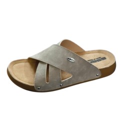 Esem ortopedik çapraz erkek terlik bej