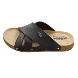 Esem ortopedik çapraz erkek terlik kahverengi