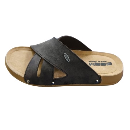 Esem ortopedik çapraz erkek terlik kahverengi