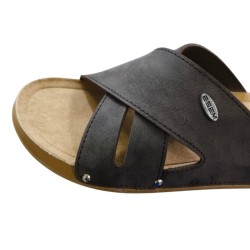 Esem ortopedik çapraz erkek terlik kahverengi