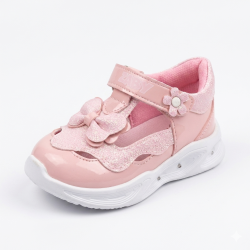 Zaby ışıklı ortopedik kız bebe ayakkabı Pembe