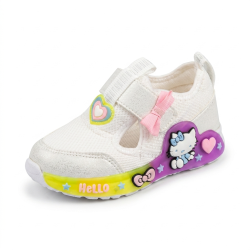 Picasso ortopedik ışıklı kız bebe ayakkabı cırtlı beyaz